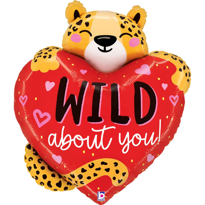 Shape Folienballon Gepard "Wild about you!" | 74 cm
