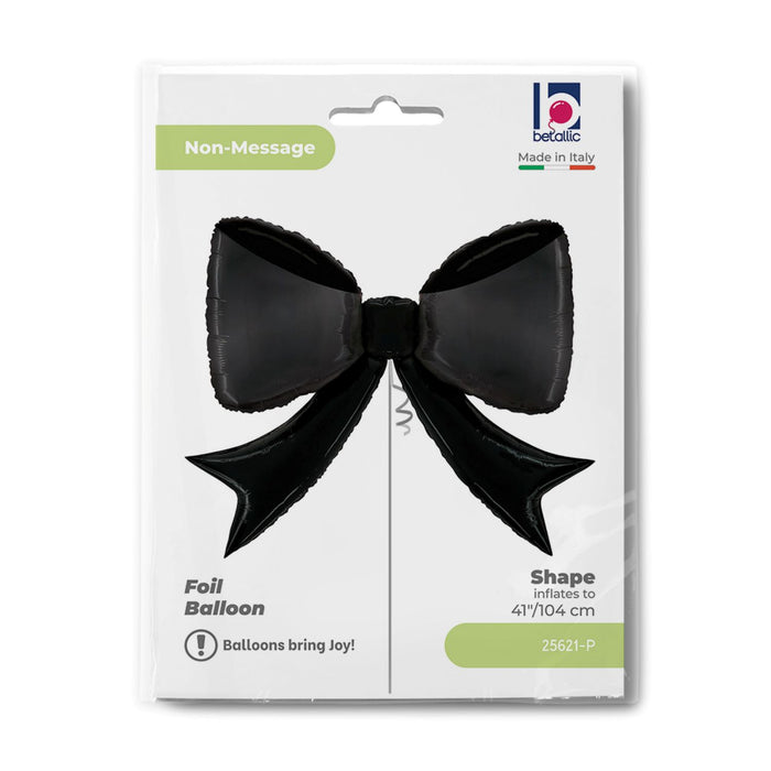 41" Folienballon Shape Schleife | 104 cm - Schwarz