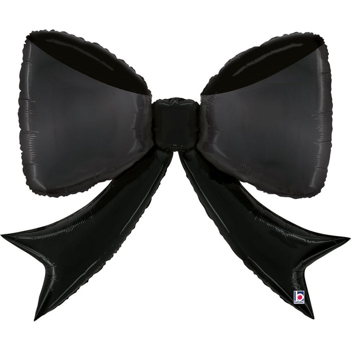 41" Folienballon Shape Schleife | 104 cm - Schwarz