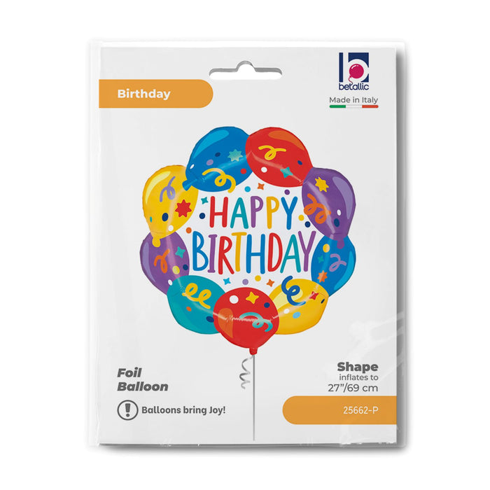 27" Folienballon Shape Kranz Happy Birthday | 69 cm