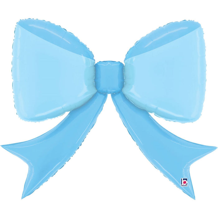 41" Folienballon Shape Schleife Blau | 90 cm