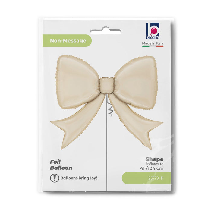 41" Folienballon Shape Schleife Beige | 90 cm