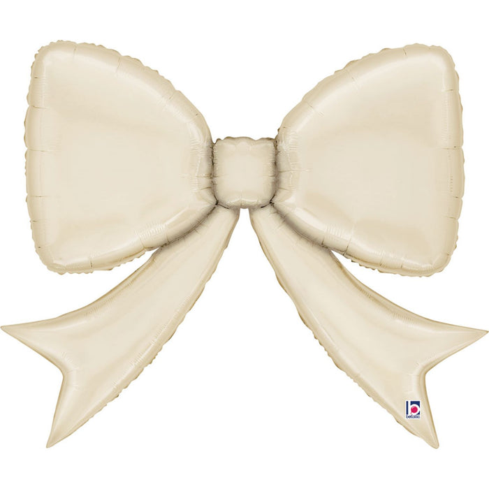 41" Folienballon Shape Schleife Beige | 90 cm