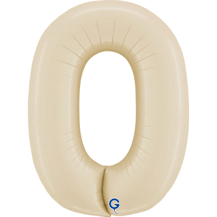 Riesenzahl Folienballon 26"/66cm | Satin Cream #0