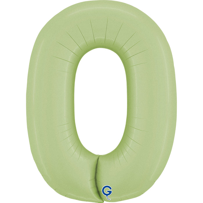 Riesenzahl Folienballon 26"/66cm | Satin Olive #0