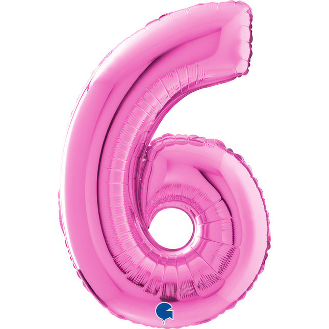 Riesenzahl Folienballon 26"/66cm | Pink #6