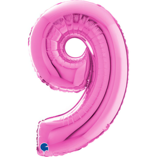 Riesenzahl Folienballon 26"/66cm | Pink #9