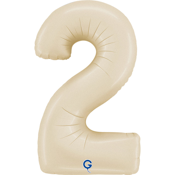 Riesenzahl Folienballon 26"/66cm | Satin Cream #2