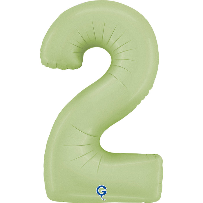 Riesenzahl Folienballon 26"/66cm | Satin Olive #2