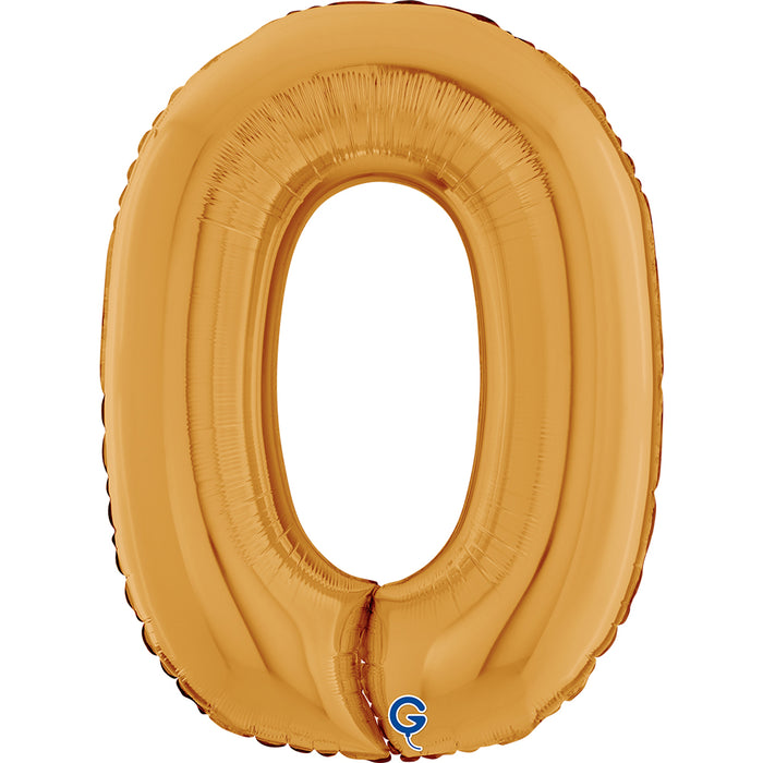 Riesenzahl Folienballon 26"/66cm | Gold #0
