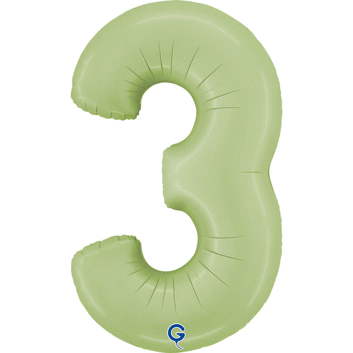 Riesenzahl Folienballon 26"/66cm | Satin Olive