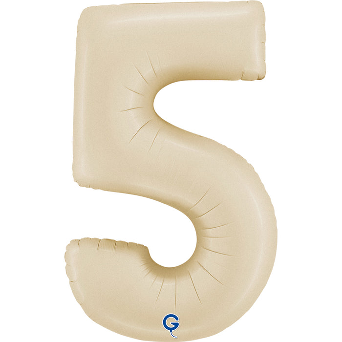 Riesenzahl Folienballon 26"/66cm | Satin Cream #5