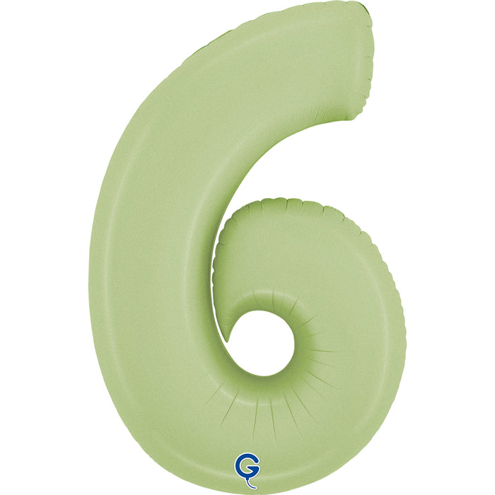 Riesenzahl Folienballon 26"/66cm | Satin Olive