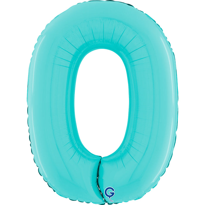 Riesenzahl Folienballon 26"/66cm | Pastel Blue #0