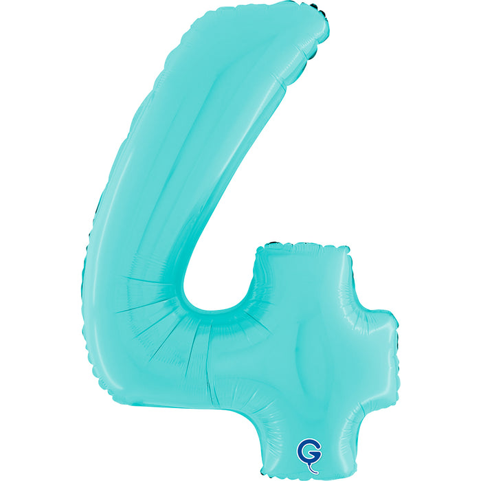 Riesenzahl Folienballon 26"/66cm | Pastel Blue #4