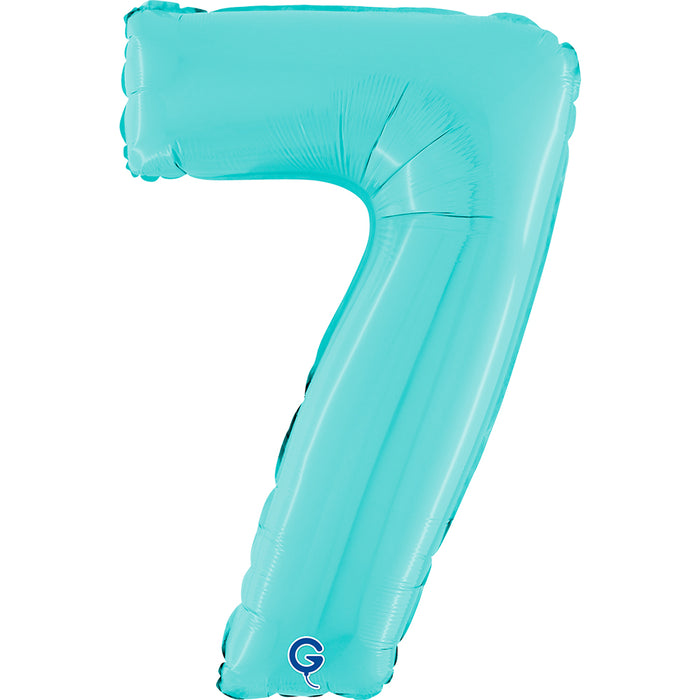 Riesenzahl Folienballon 26"/66cm | Pastel Blue #7