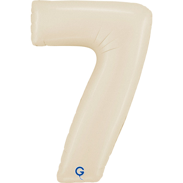 Riesenzahl Folienballon 26"/66cm | Satin Cream #7