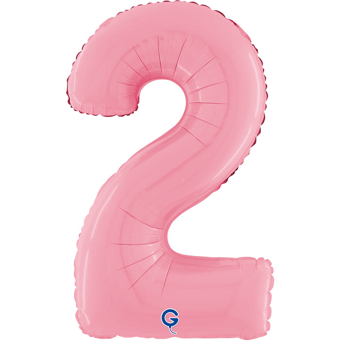 Riesenzahl Folienballon 26"/66cm | Pastel Pink #2