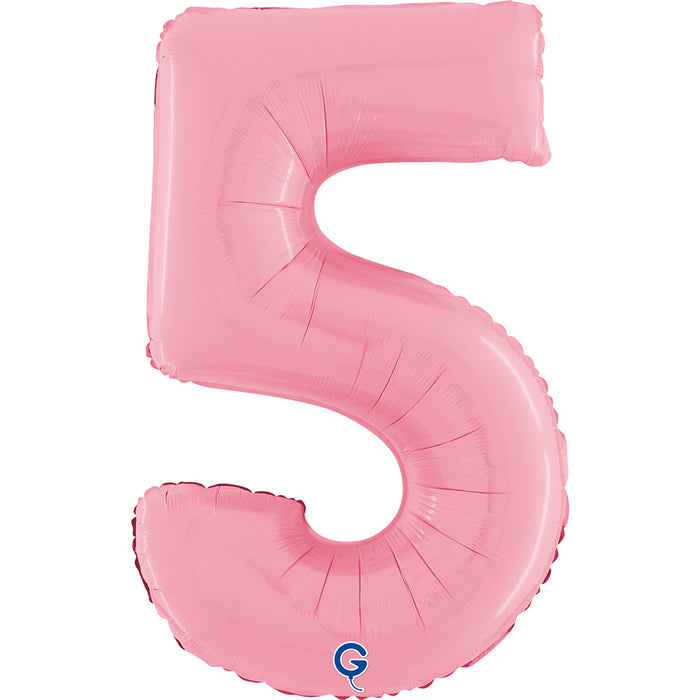 Riesenzahl Folienballon 26"/66cm | Pastel Pink #5