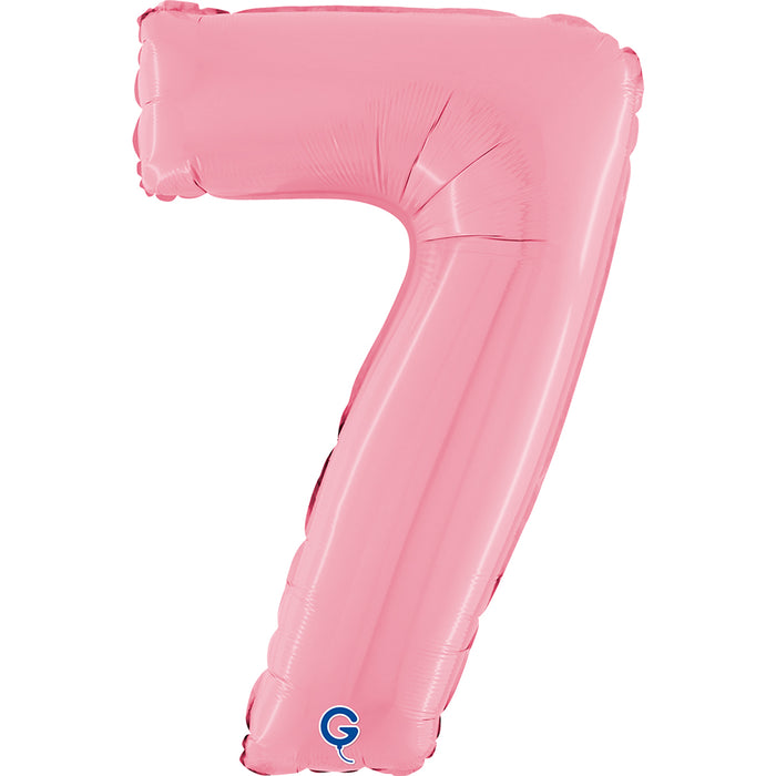 Riesenzahl Folienballon 26"/66cm | Pastel Pink #7