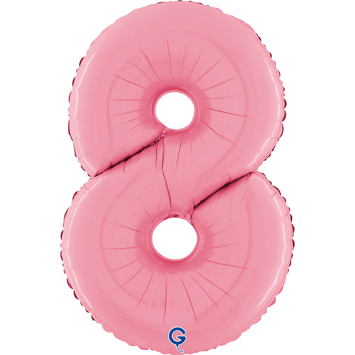Riesenzahl Folienballon 26"/66cm | Pastel Pink #8