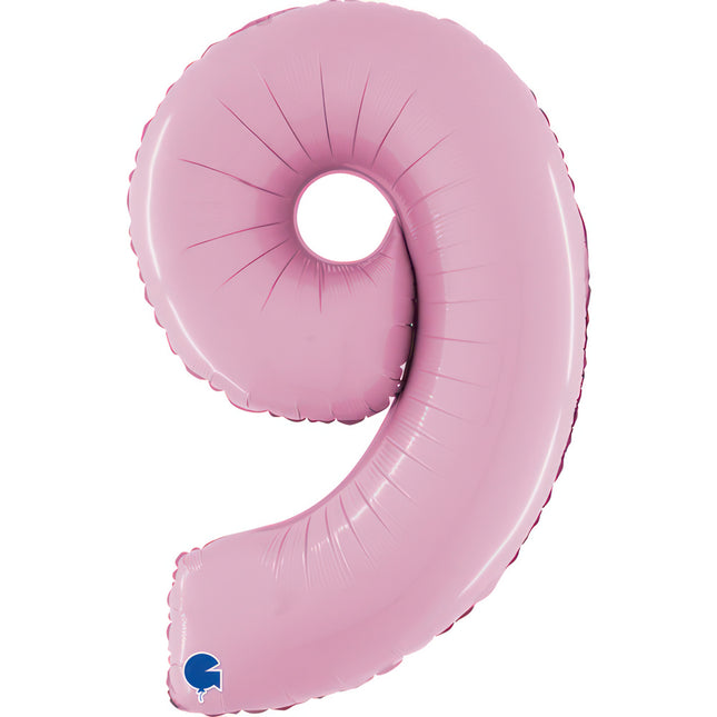 Riesenzahl Folienballon 26"/66cm | Pastel Pink #9