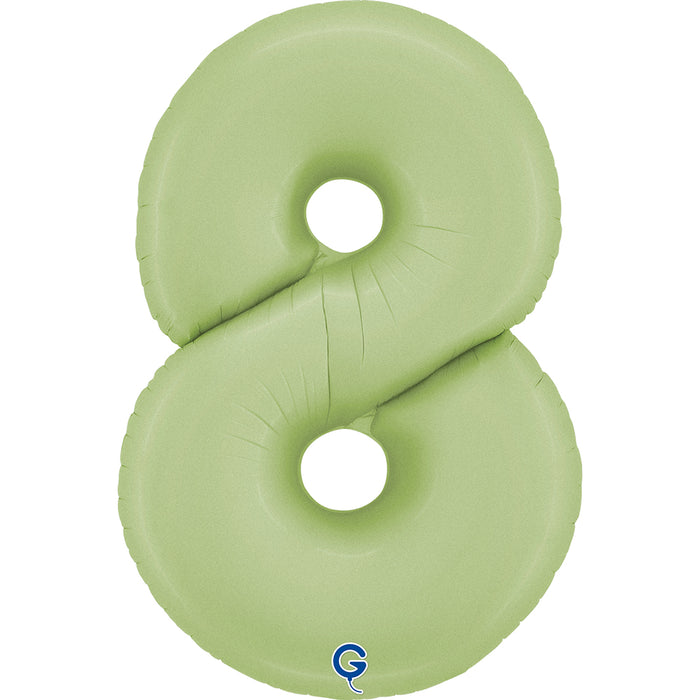Riesenzahl Folienballon 26"/66cm | Satin Olive #8