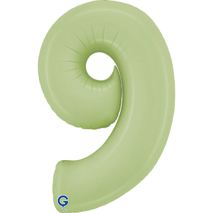 Riesenzahl Folienballon 26"/66cm | Satin Olive #9