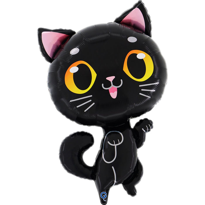 29" Folienballon Lose Katze | 74 cm - Schwarz (Non-Metallic)