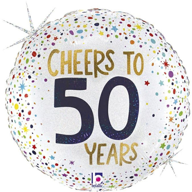 ABC18 Folienballon "Cheers to 50 Years" | 45cm
