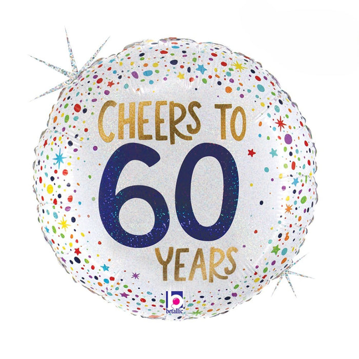 ABC18 Folienballon "Cheers to 60 Years" | 46 cm