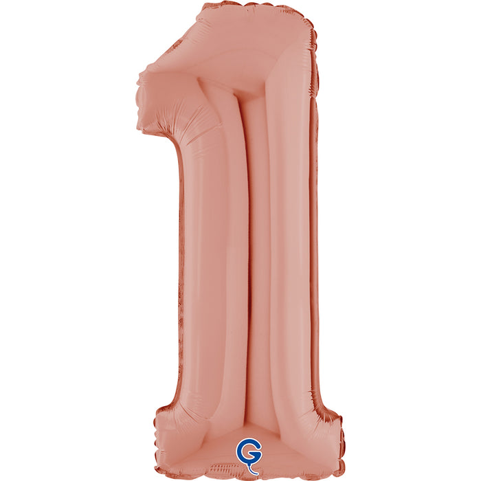 Riesenzahl Folienballon 26"/66cm | Rosegold