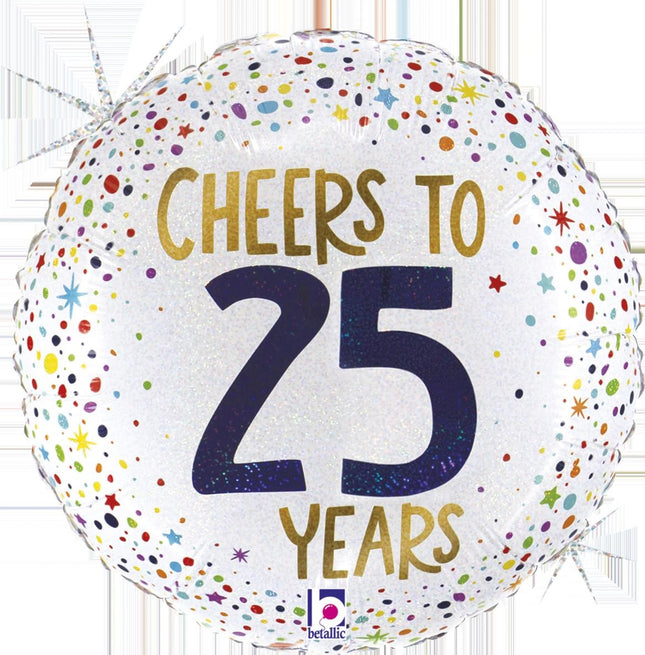 ABC18 Folienballon "Cheers to 25 Years" | 45cm