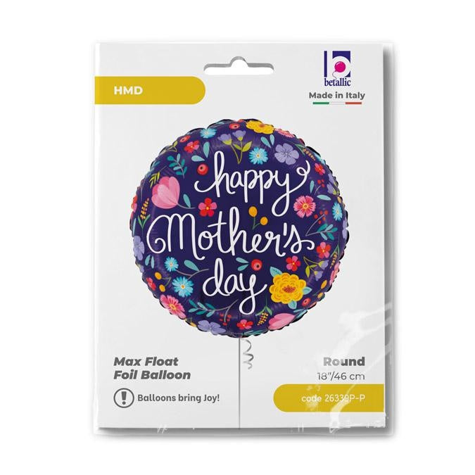 ABC18 Folienballon "Mother`s Day Folk Floral" | Ø 45 cm
