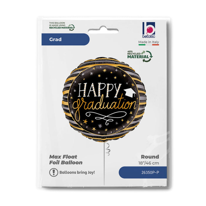 18"/Ø46cm Folienballon "Happy Graduation"