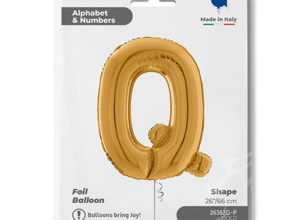 Riesenbuchstabe Folienballon 26"/66cm | Gold #Q
