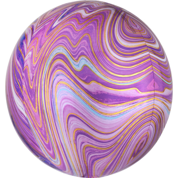 ABC 3D Orbz Folienballon "Marblez" Purple | 38 x 40 cm