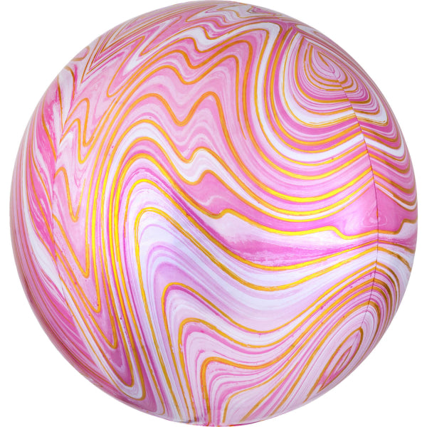ABC 3D Orbz Folienballon "Marblez" Pink | 38 x 40 cm