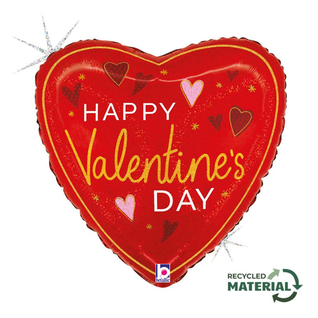 ABC18 Herz "Happy Valentine´s Day" 46 cm | Rot