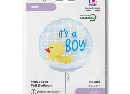 ABC18 Folienballon Ente "It´s a Boy" | 46 cm
