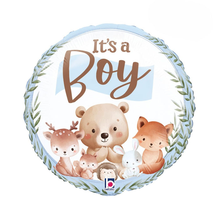 18"/Ø46cm Folienballon Woodland It´s a boy