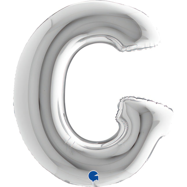 Riesenbuchstabe Folienballon 40"/102cm | Silber #G