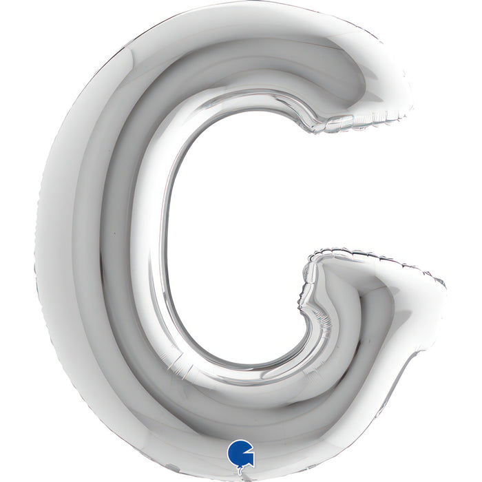 Riesenbuchstabe Folienballon 40"/102cm | Silber #G