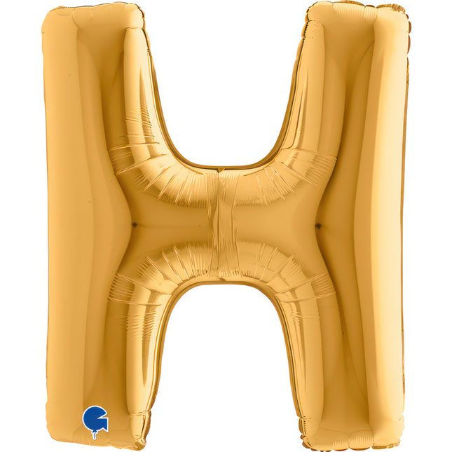 Riesenbuchstabe Folienballon 40"/102cm | Gold #H