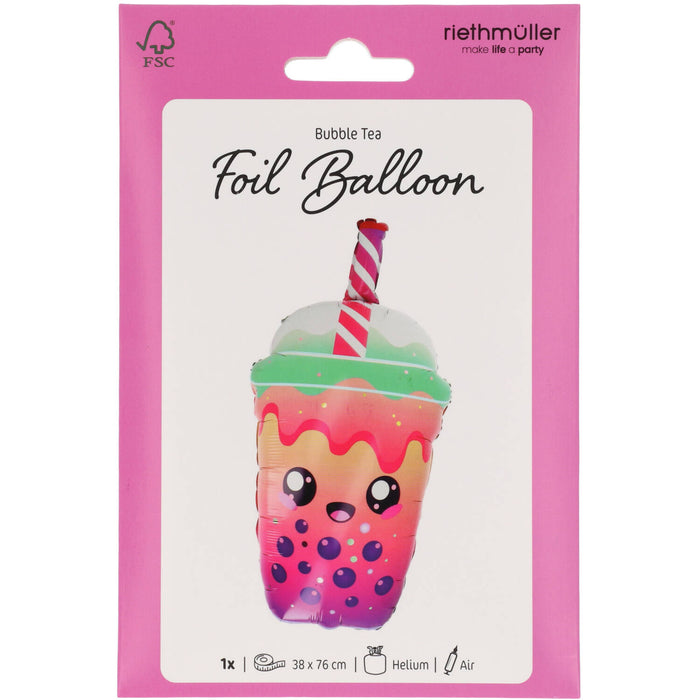 Shape Folienballon "Bubble Tea" | 38x76 cm