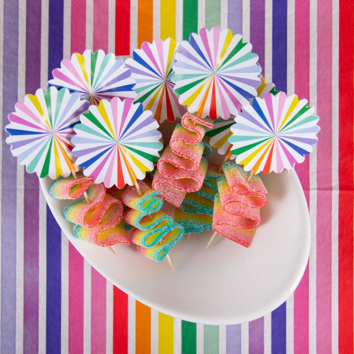 Servietten Stripetastic 20Stk./33x33cm | Mehrfarbig