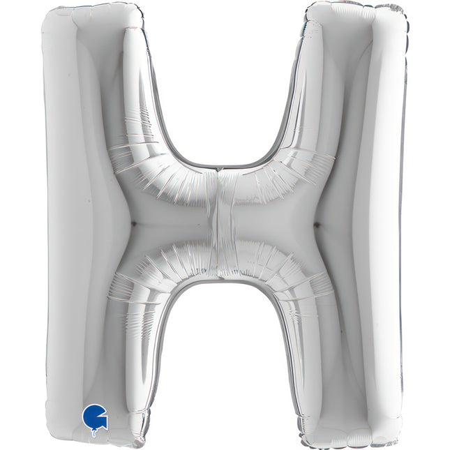 Riesenbuchstabe Folienballon 40"/102cm | Silber #H