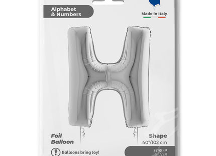 Riesenbuchstabe Folienballon 40"/102cm | Silber #H