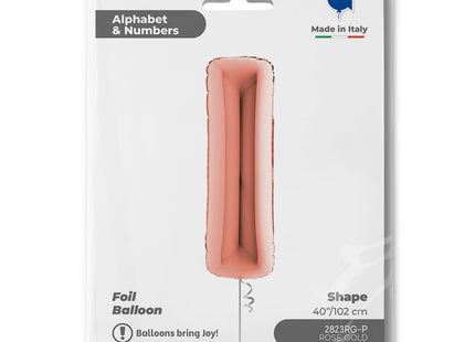 Riesenbuchstabe Folienballon 40"/102cm | Rosegold #I