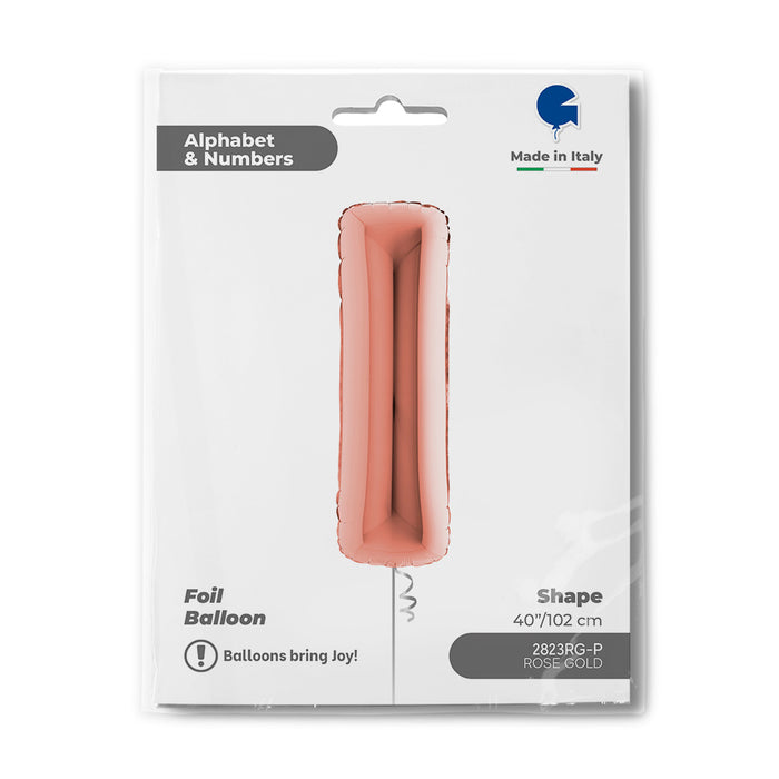 Riesenbuchstabe Folienballon 40"/102cm | Rosegold #I